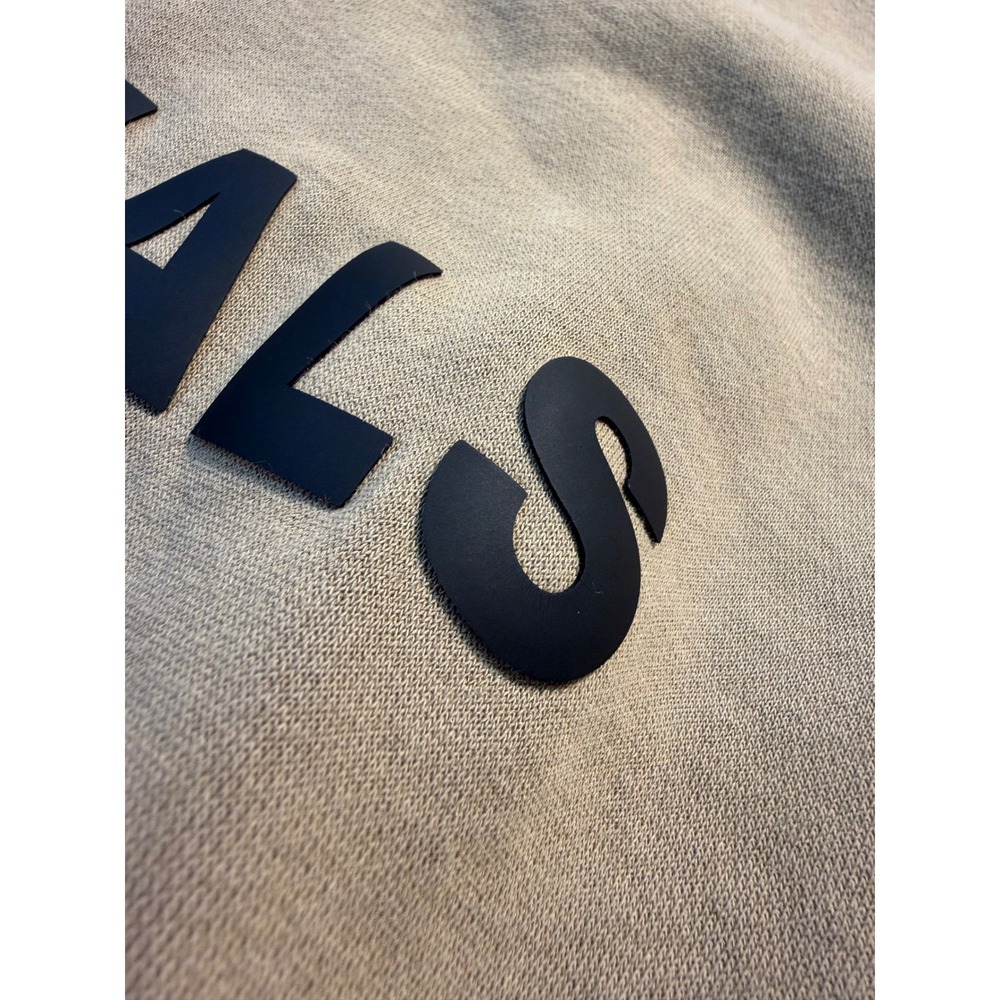 Fear of God Essentials Kids XL Logo Hoodie Khaki Tan Streetwear Sweatshirt - Picture 4 of 7